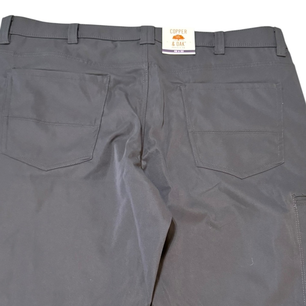 NWT Copper & Oak Supply Co Mens Gray Tech Pants 40x32 Straight Leg 1897586 - Picture 6 of 7